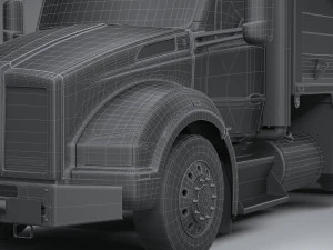 Kenworth T880 Tipper 2017 Lowpoly 3D Model