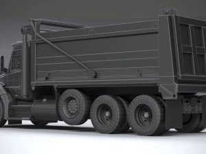 Kenworth T880 Tipper 2017 Lowpoly 3D Model