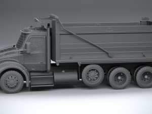 Kenworth T880 Tipper 2017 Lowpoly 3D Модель