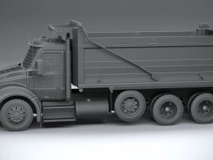 Kenworth T880 Tipper 2017 Lowpoly 3D Model
