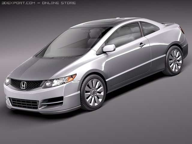 Honda Civic Coupe 2011 Modelo 3D .c4d .max .obj .3ds .fbx .stl .blend 