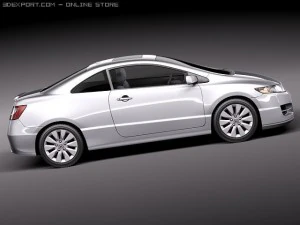 Honda Civic Coupe 2011 3D Model