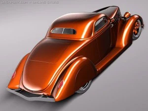 F1936 Coupe Custom Hot Rod 3D Model