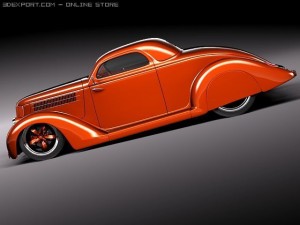 F1936 Coupe Custom Hot Rod 3D 모델