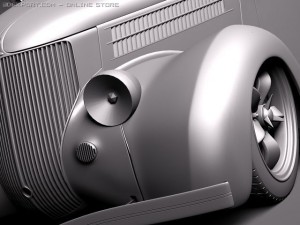 F1936 Coupe Custom Hot Rod 3D 모델