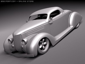 F1936 Coupe Custom Hot Rod 3D 모델