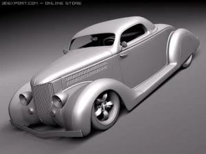 F1936 Coupe Custom Hot Rod 3D Model