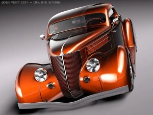 F1936 Coupe Custom Hot Rod 3D Model