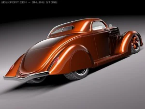 F1936 Coupe Custom Hot Rod 3D Model