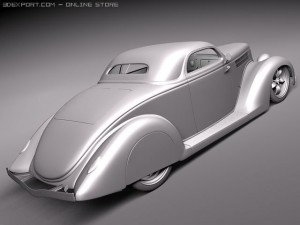 F1936 Coupe Custom Hot Rod 3D 모델