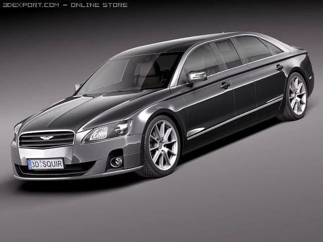 Generic Average Limousine Limo 2011 3D Model .c4d .max .obj .3ds .fbx .stl .blend 