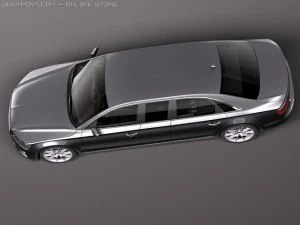 Generic Average Limousine Limo 2011 3D Model