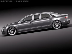 Generic Average Limousine Limo 2011 3D Model