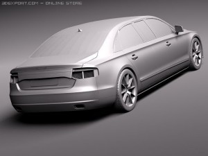 Generic Average Limousine Limo 2011 3D-Modell
