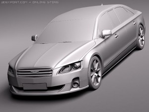Generic Average Limousine Limo 2011 3D-Modell