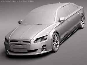 Generic Average Limousine Limo 2011 3D Model