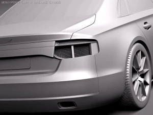 Generic Average Limousine Limo 2011 3D Model