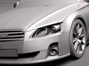 Generic Average Limousine Limo 2011 3D-Modell