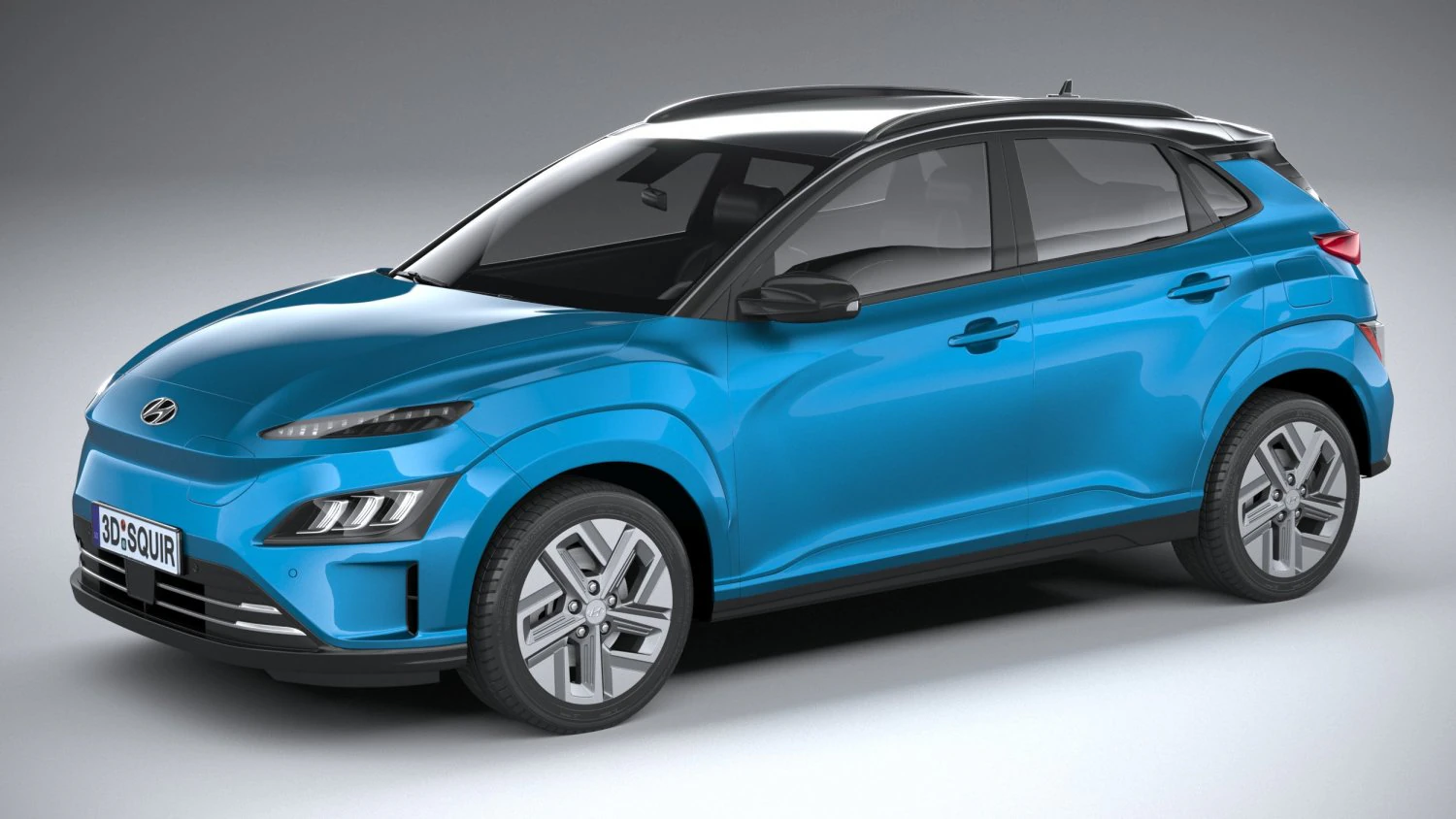 Hyundai Kona Electric 2021 3D Model .c4d .max .obj .3ds .fbx .stl .blend 