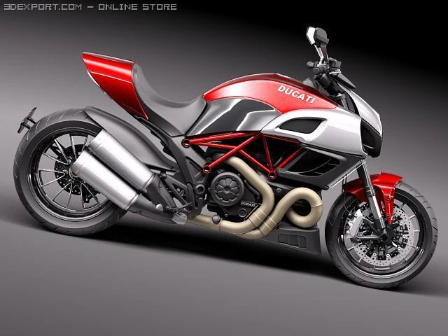 Ducati Diavel 2011 3D Model .c4d .max .obj .3ds .fbx .stl .blend 