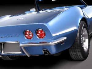 Chevrolet Corvette C3 1969 Convertible Modelo 3D