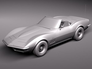 Chevrolet Corvette C3 1969 Convertible Modelo 3D