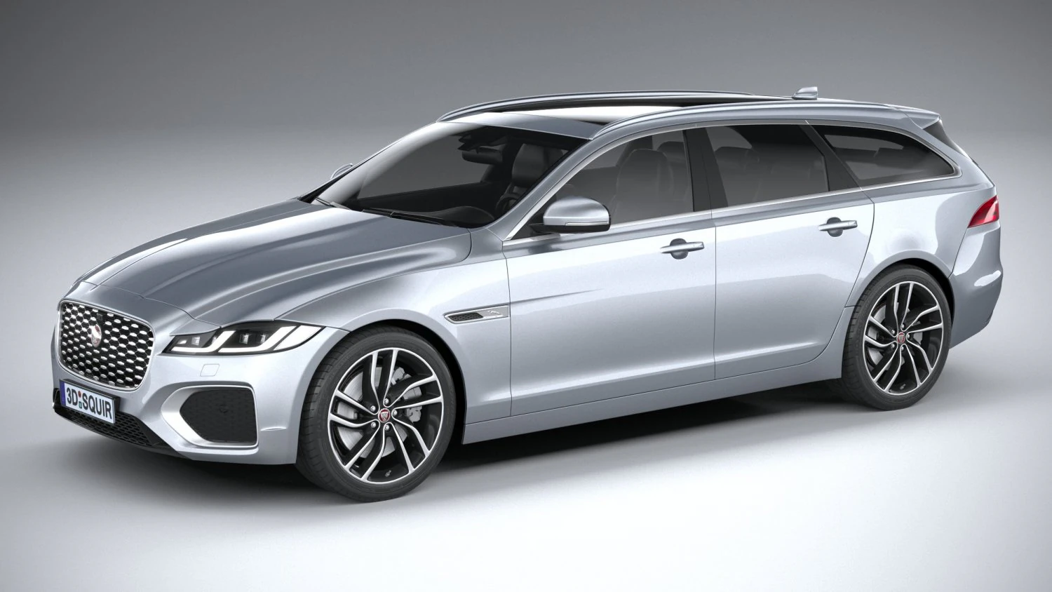 Jaguar XF Wagon 2021 3D Model .c4d .max .obj .3ds .fbx .stl .blend