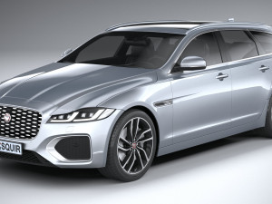 Jaguar XF Wagon 2021 3D Model