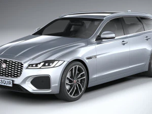 Jaguar XF Wagon 2021 3D Model