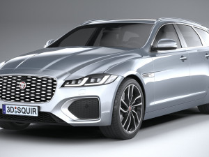 Jaguar XF Wagon 2021 3D Model