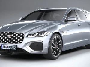 Jaguar XF Wagon 2021 3D Model