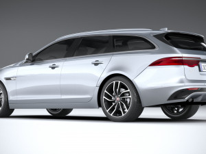 Jaguar XF Wagon 2021 3D Model
