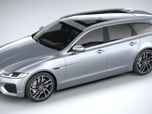 Jaguar XF Wagon 2021 3D Model