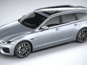 Jaguar XF Wagon 2021 3D Model