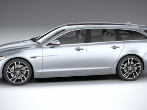 Jaguar XF Wagon 2021 3D Model