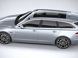 Jaguar XF Wagon 2021 3D Model