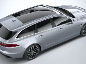 Jaguar XF Wagon 2021 3D Model