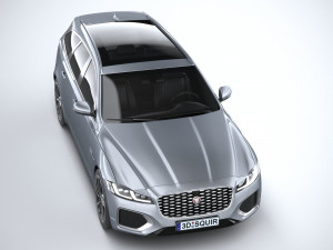 Jaguar XF Wagon 2021 3D Model