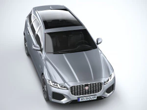 Jaguar XF Wagon 2021 3D Model
