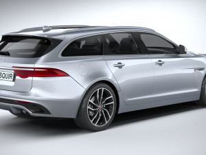 Jaguar XF Wagon 2021 3D Model