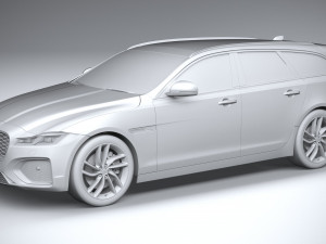 Jaguar XF Wagon 2021 3D Model