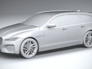 Jaguar XF Wagon 2021 3D Model