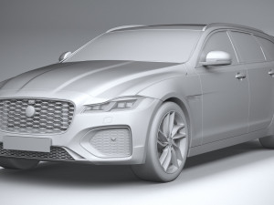 Jaguar XF Wagon 2021 3D Model