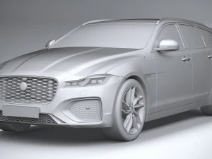 Jaguar XF Wagon 2021 3D Model