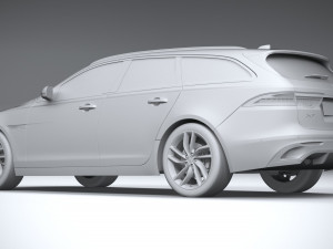 Jaguar XF Wagon 2021 3D Model