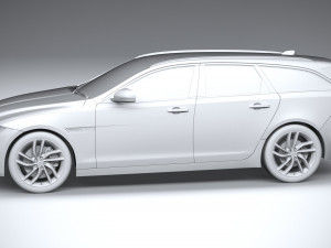 Jaguar XF Wagon 2021 3D Model