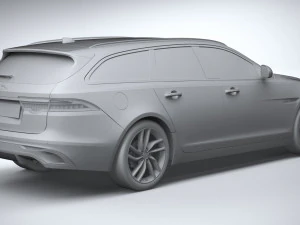 Jaguar XF Wagon 2021 3D Model