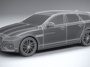 Jaguar XF Wagon 2021 3D Model