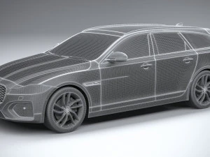 Jaguar XF Wagon 2021 3D Model