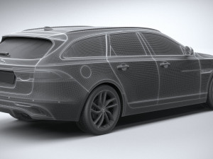 Jaguar XF Wagon 2021 3D Model